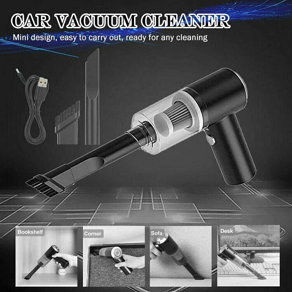 Portable Car Vacuum Cleaner – High Power Cordless Handheld, Rechargeable & Easy to Clean