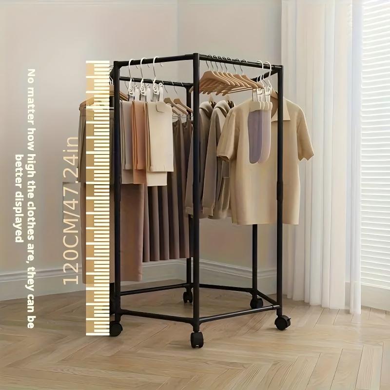 Space-Saving Hexagonal Metal Clothes Hanger – Sturdy Freestanding Rack with Multi-Arm Design for Bedroom, Dormitory & Balcony