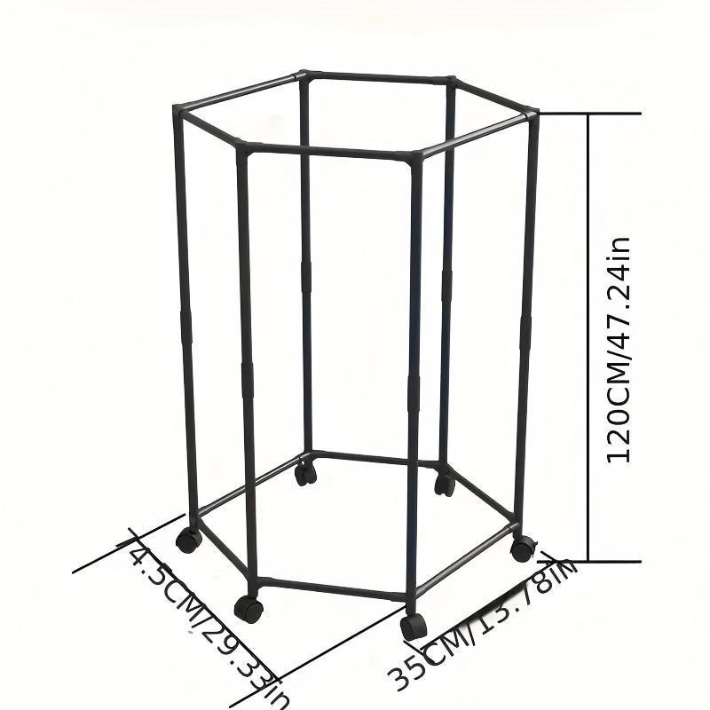 Space-Saving Hexagonal Metal Clothes Hanger – Sturdy Freestanding Rack with Multi-Arm Design for Bedroom, Dormitory & Balcony