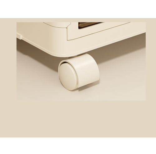 Collapsible Storage Bins with Magnetic Door, Plastic Storage Cabinet with Wheels, Closet Organizer & Storage Containers