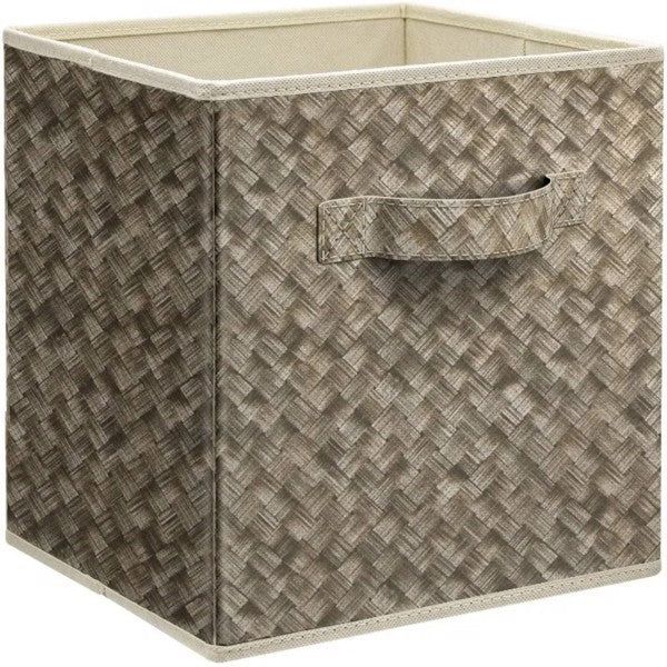 12 Inch Foldable Cube Storage Bins – Set of 6 Closet Organizer Boxes for Toys & Clothes (Brown)