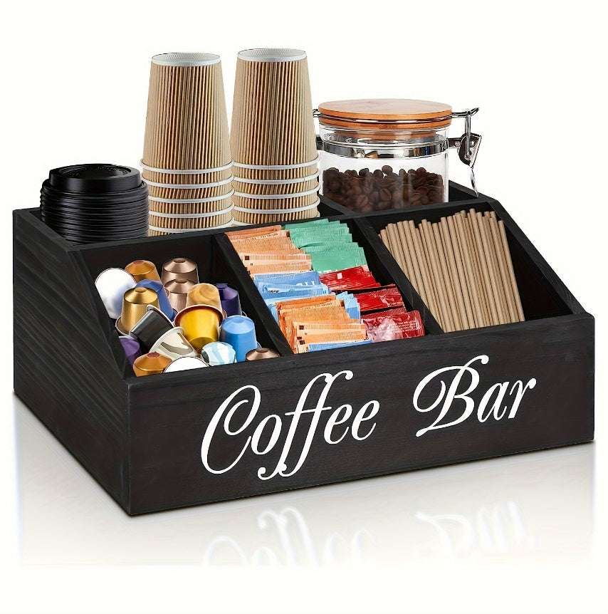 Durable Wooden Divider Coffee Capsule Organizer – Suitable for Coffee Shops, Kitchens, and Offices | Coffee Bar & Kitchen Accessories