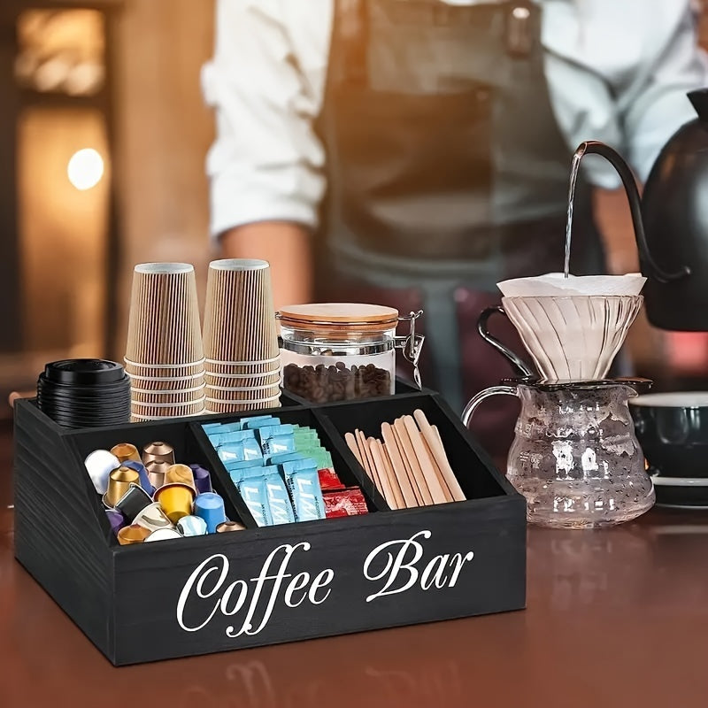 Durable Wooden Divider Coffee Capsule Organizer – Suitable for Coffee Shops, Kitchens, and Offices | Coffee Bar & Kitchen Accessories