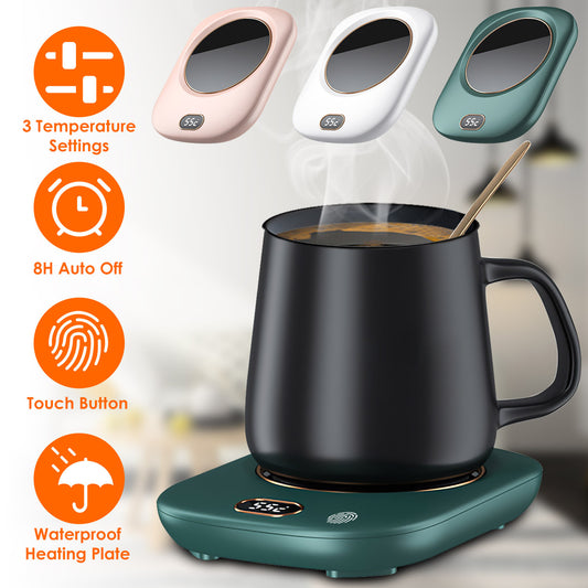Electric Coffee Mug Warmer – Auto Shut-Off USB Cup Heater with 3 Temperature Settings