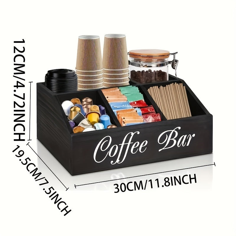 Durable Wooden Divider Coffee Capsule Organizer – Suitable for Coffee Shops, Kitchens, and Offices | Coffee Bar & Kitchen Accessories